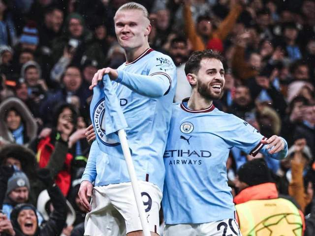  哈兰德戴帽曼城横扫布莱顿  